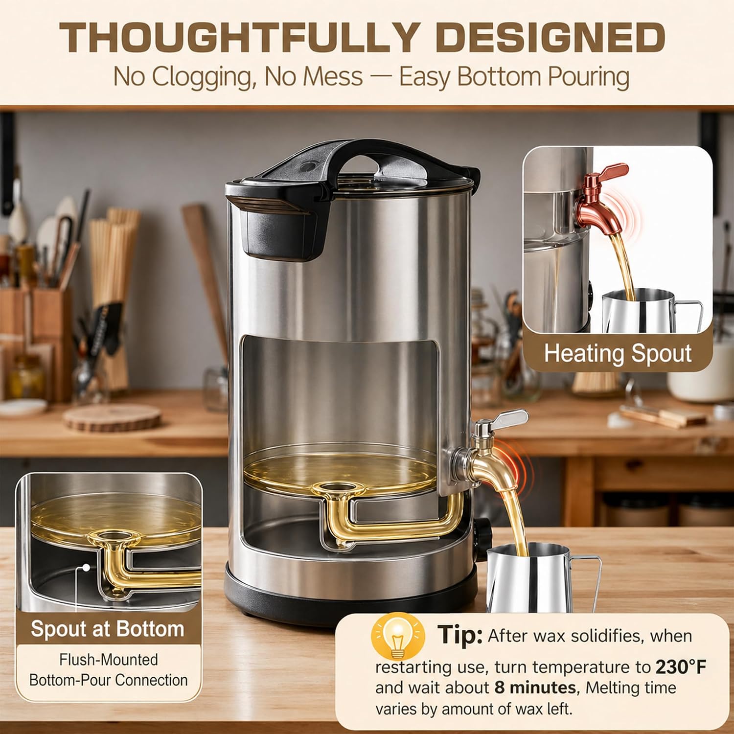 Fundidor de Cera de 10L para F - Candle Making Tempe reseña y precio