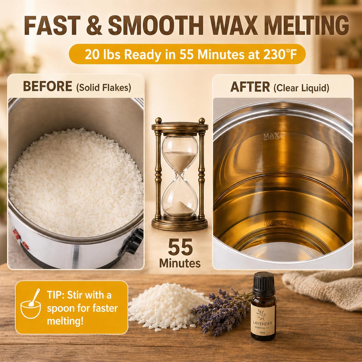 Fundidor de Cera de 10L para F - Candle Making Tempe reseña y precio